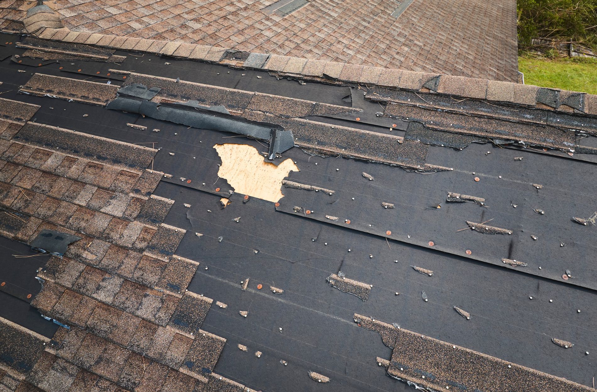 damaged roof