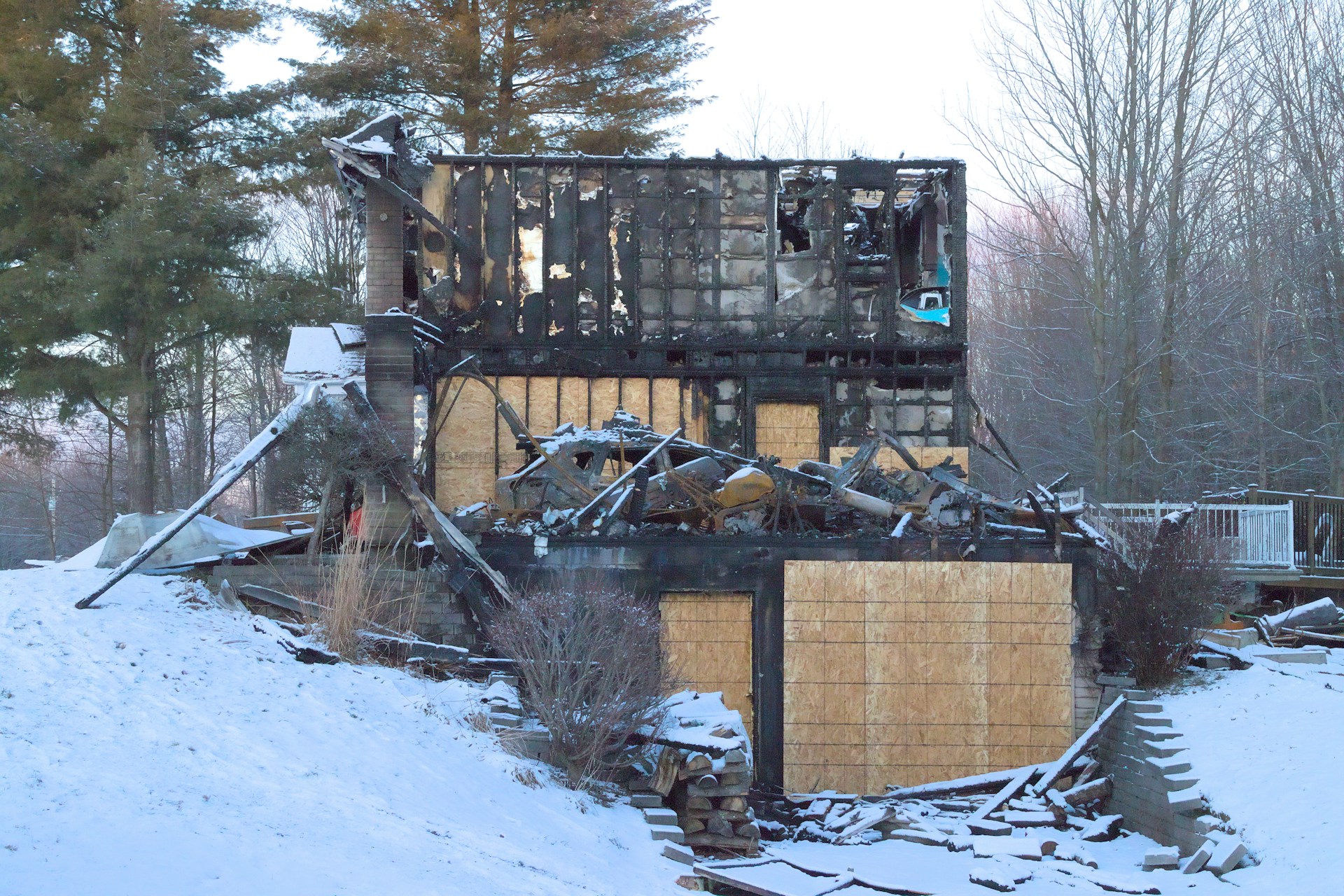 house with fire damage
